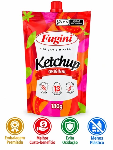 SACHE BICO FUGINI KETCHUP TRADIC 32X180G | Central de Negócios B2B