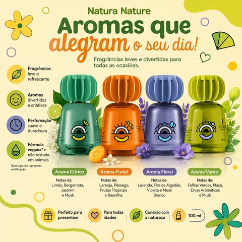 Agua de colônia Naturé 100ml | Loja Chrysdape