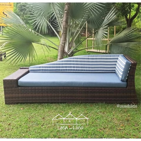 Chaise Luciana Em Junco Sintético | Casa do Lírio