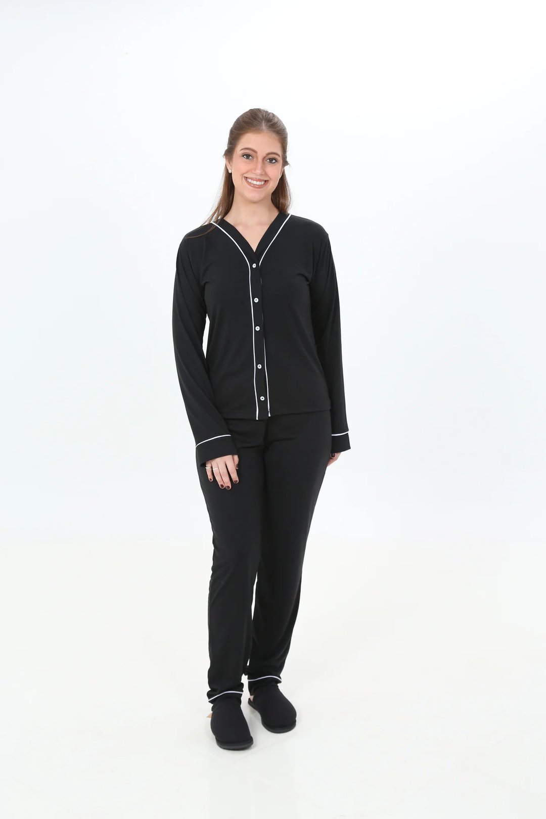 PIJAMA AMERICANO CORES VARIADAS MALHA FRIA | Gatto Style (4)