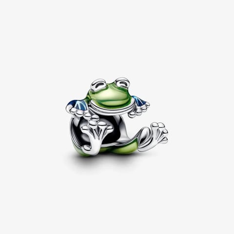 Charm Prata Sapo Verde | Like Joias e Acessórios