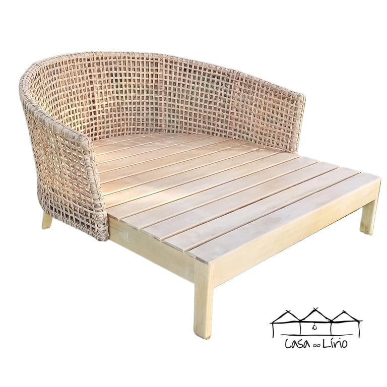 Chaise Nelma Confecção Em Junco Natural | Casa do Lírio (2)