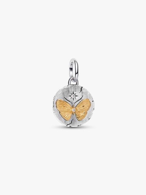 Charm Medalhão de Borboleta | Like Joias e Acessórios