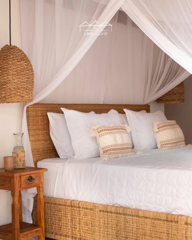 Cama Caraíva Com Cabeceira Em Junco Natural | Casa do Lírio (3)