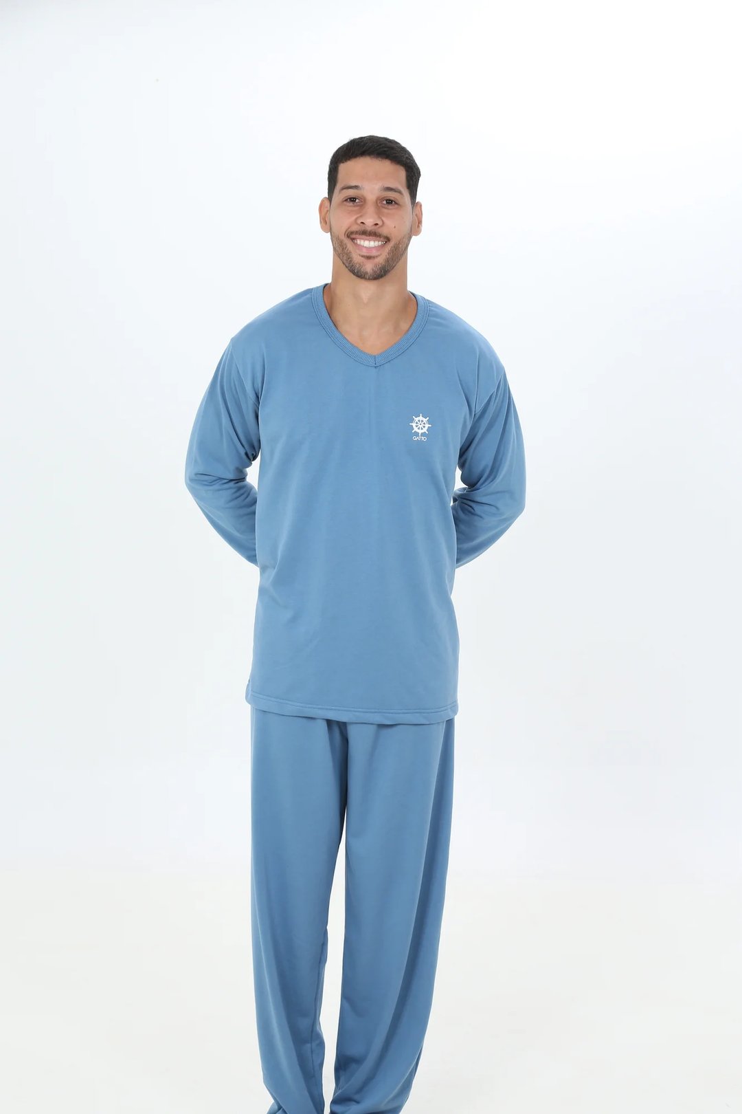 PIJAMA MASCULINO MOLETINHO LISO | Gatto Style (5)
