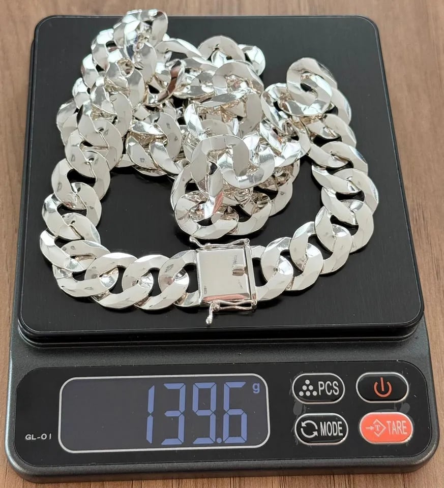 L4-29 Corrente Grumet Gaveta Nacional 17mm 70cm | Everest Jóias