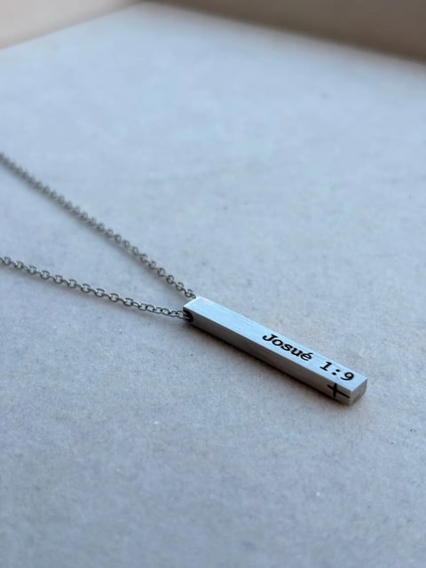 COLAR CADEADINHO AÇO INOX 4 FACES PERSONALIZÁVEL AÇO INOX - 50cm | Like Joias e Acessórios