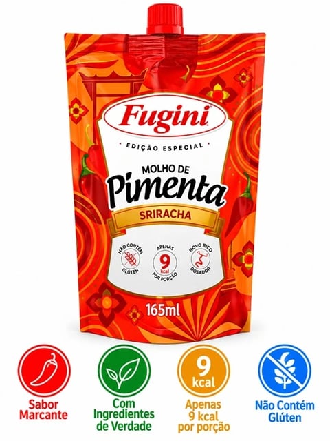 SACHE BICO FUGINI MOLHO PIMENTA SRIRACHA 32X165ML | Central de Negócios B2B
