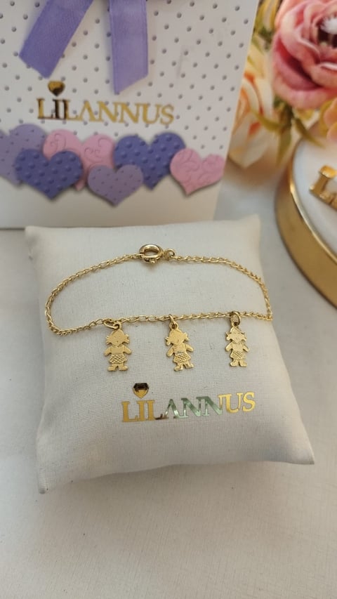 Pulseira INFANTIL Folheada 4170025 | Gestor Lilannus Ltda