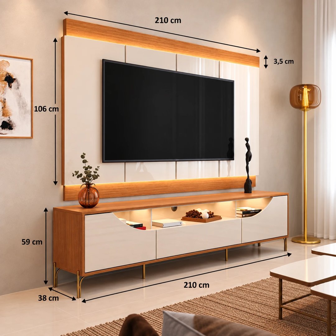 Painel Lukaliam Marrocos + Bancada Albi | ELETRO KIT (2)