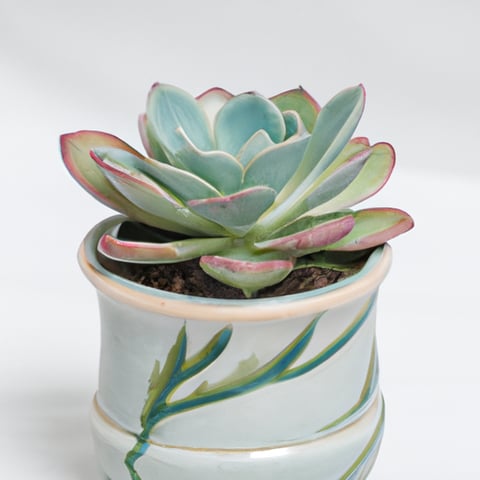 Suculenta em vaso de cerâmica | Linqui