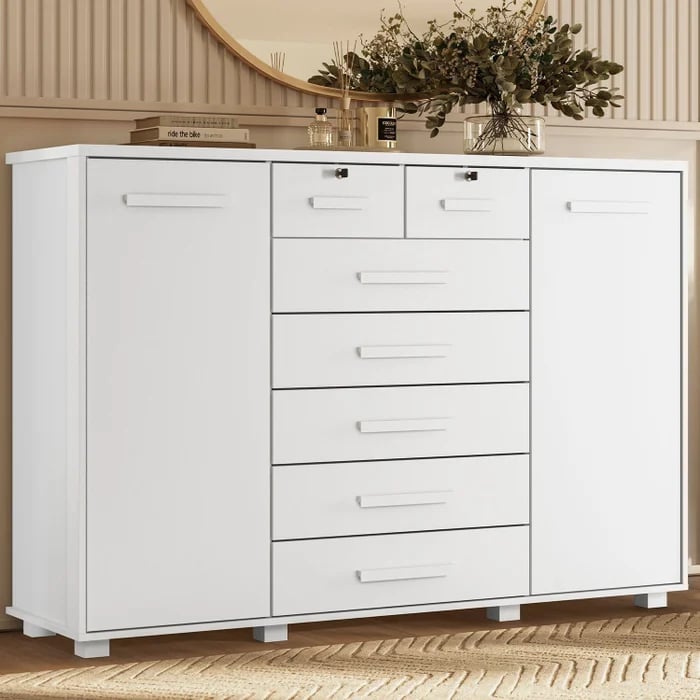 Cômoda Albatroz Fontana 7 Gavetas e 2 Portas com Chave em 2 Gavetas | ELETRO KIT (2)