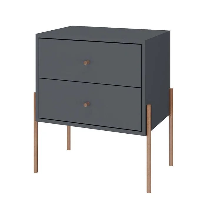 Mesa de Cabeceira Meyer Móveis Mini Criado com 2 Gavetas | ELETRO KIT (2)