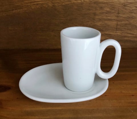 Xícara c/ Pires Design Café | Nah Porcelanas