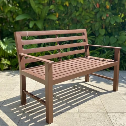 AL - BANCO 1,20x 0,65 x 0,45 A - GENEBRA- ALUMINIO E PINTURA ELETROSTATICA | MAM Móveis Artesanais