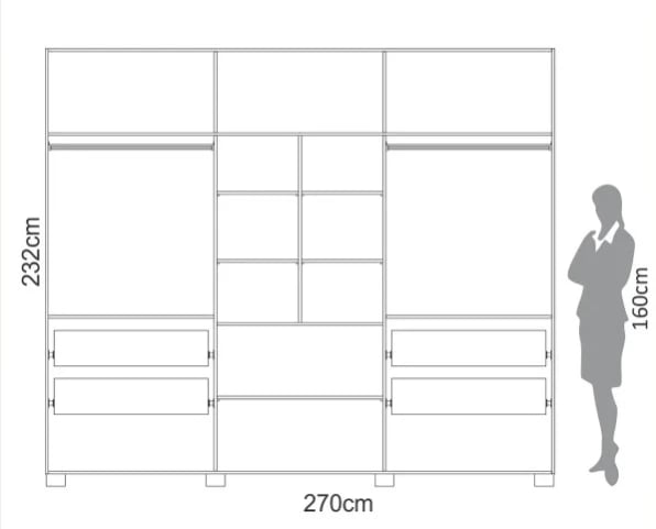 Roupeiro Dalla Costa TW206 6 portas | ELETRO KIT (4)