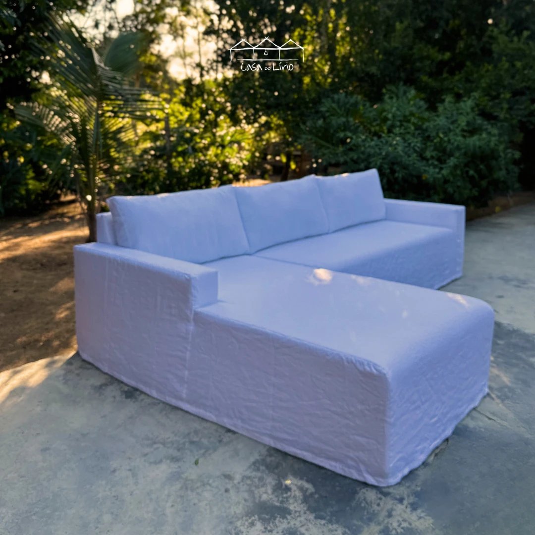 Sofá Trancoso com Chaise - 2,00 x 3,00 x 1,00 | Casa do Lírio