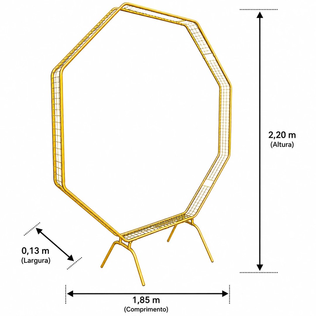 ARCO OCTAVADO QUADRICULADO 1,85COMX2,20ALT | ART'S FERRO