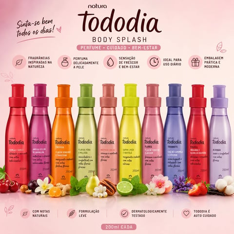 Body Splash TODODIA 200ml | Loja Chrysdape