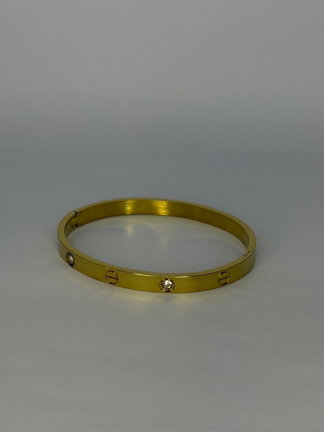 Bracelete aço dourado | X1joias