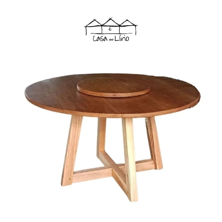 Mesa Giratória Pé X | Casa do Lírio