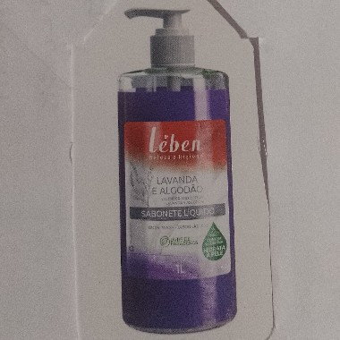 SABONETE LIQUIDO LEBEN 1LITRO C/VALVULA LAVANDA E ALGODAO | Evidenci distribuidora