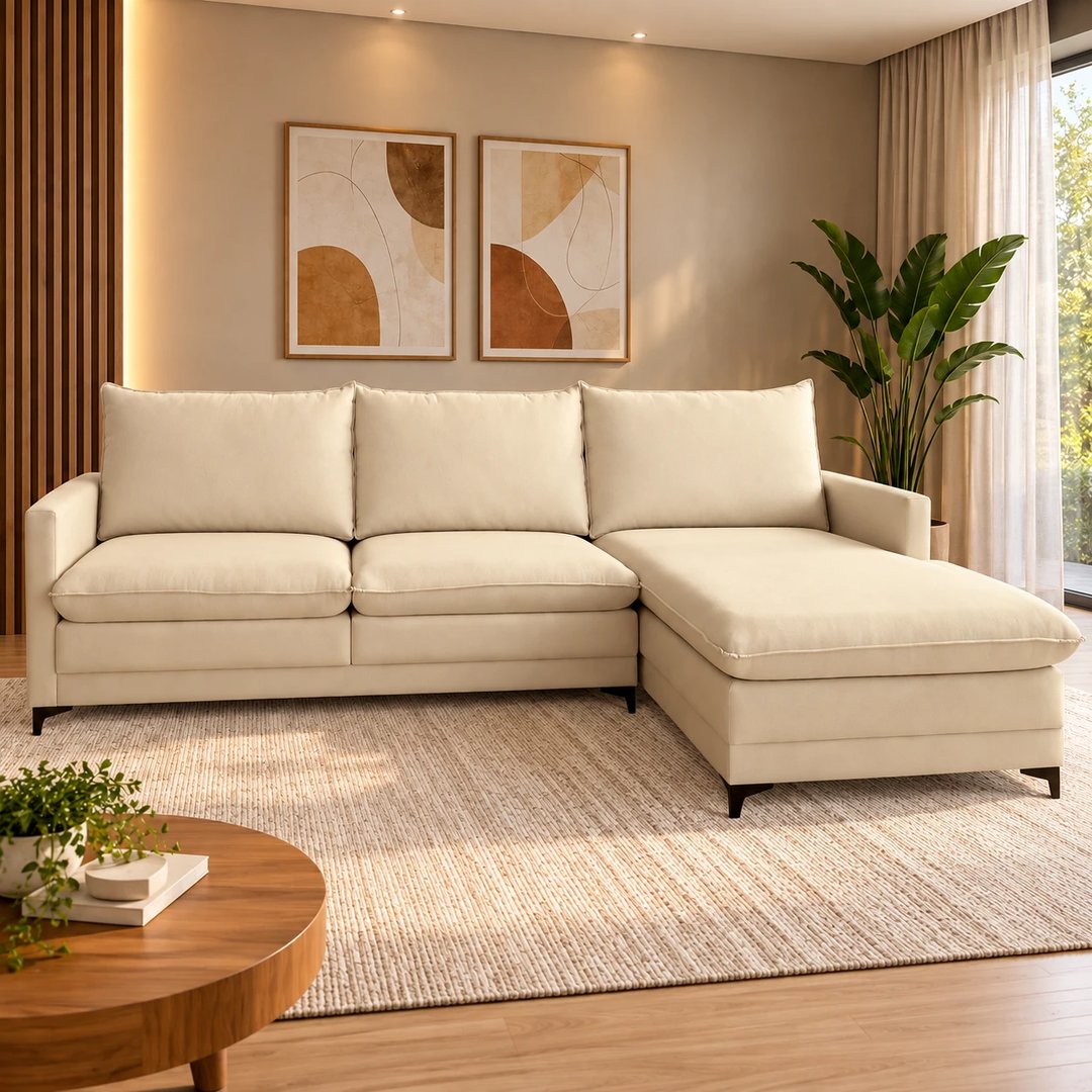 Sofá Maguimóveis Living com Chaise Florença | ELETRO KIT (2)