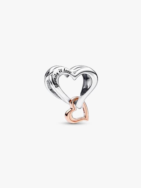 Charm de coração infinito vazado de dois tons | Like Joias e Acessórios