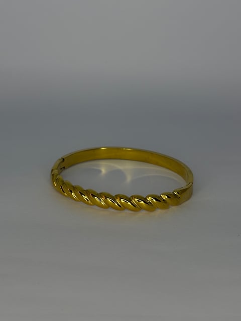 Bracelete aço dourado | X1joias