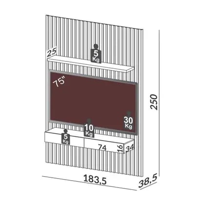 Painel Dalla Costa TB186 WJ/ TB186 JT | ELETRO KIT (3)