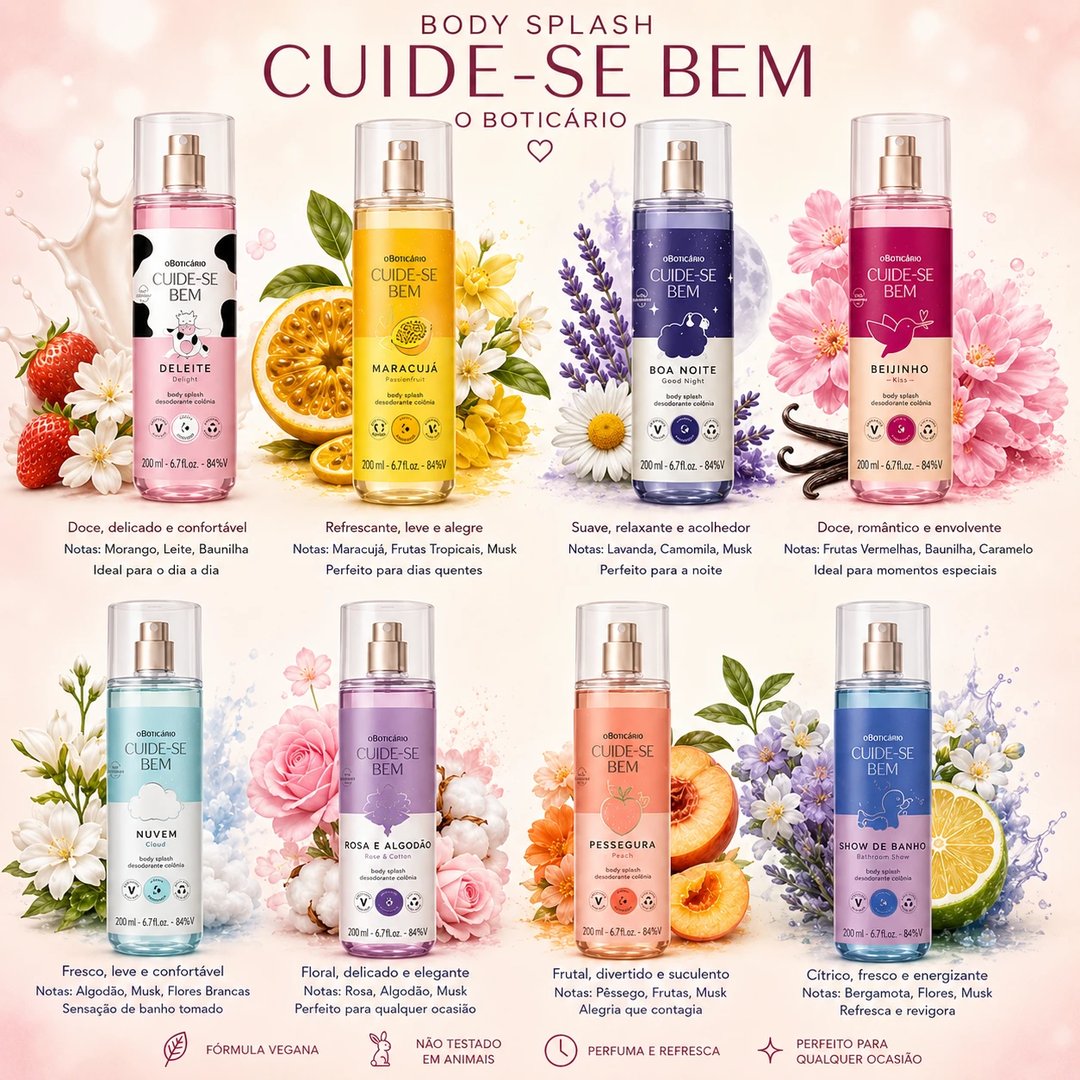 Body splash CUIDE-SE BEM 200ml | Loja Chrysdape