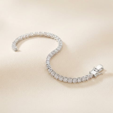 Pulseira riviera prata | Linqui