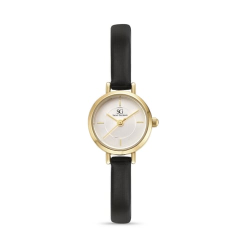 Relógio Feminino Petite Murray Pulseira Preta e com Caixa Dourada 19mm | Like Joias e Acessórios