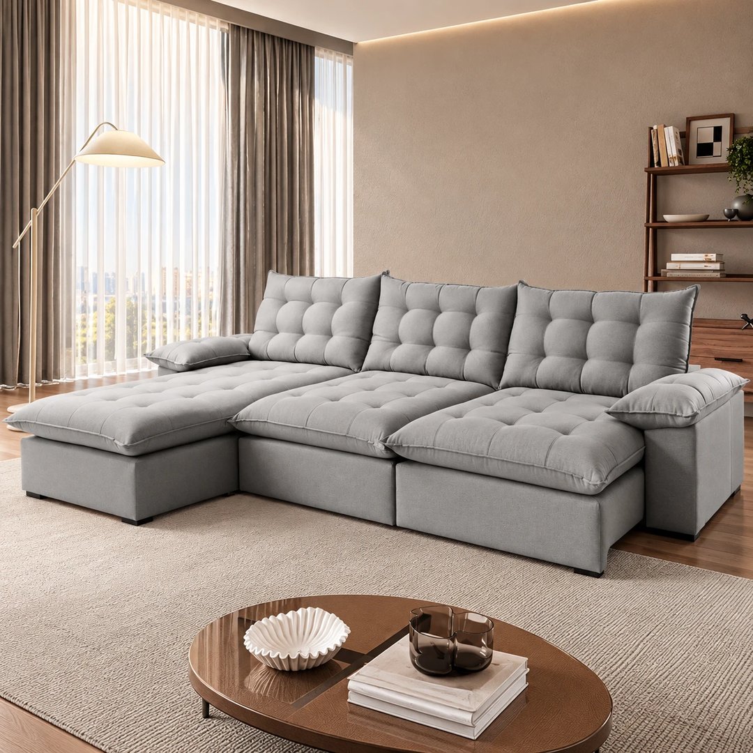 Sofá Maguimóveis Retratil Luxor 3 Modulos 1044 | ELETRO KIT
