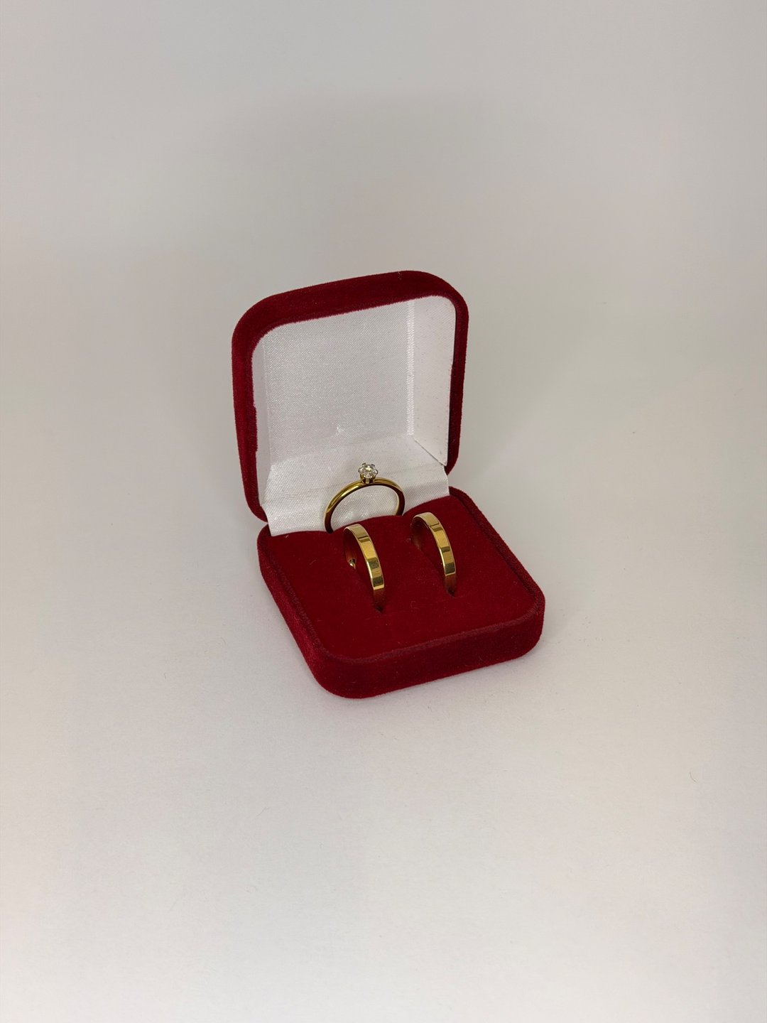 Aliança dourada (3mm) aço inoxidável | X1joias