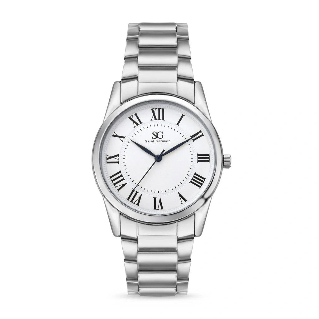 Relógio Masculino Fairmont Romain Prata com Números Romanos 40mm | Like Joias e Acessórios