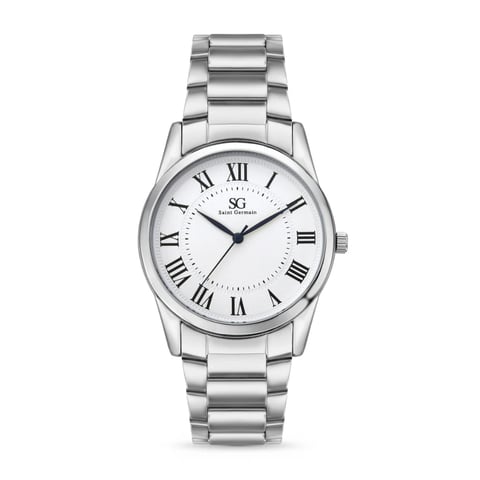 Relógio Masculino Fairmont Romain Prata com Números Romanos 40mm | Like Joias e Acessórios