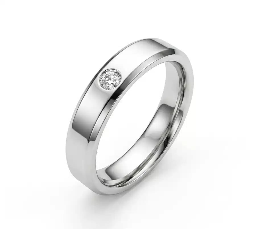 Aliança Diaman Luz 4mm | Like Joias e Acessórios