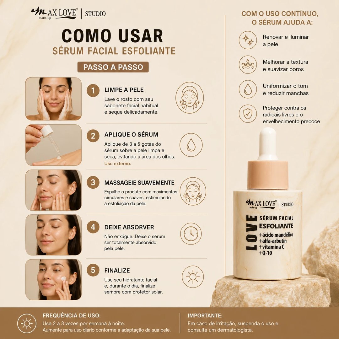 Serum facial esfoliante 30ml | Loja Chrysdape