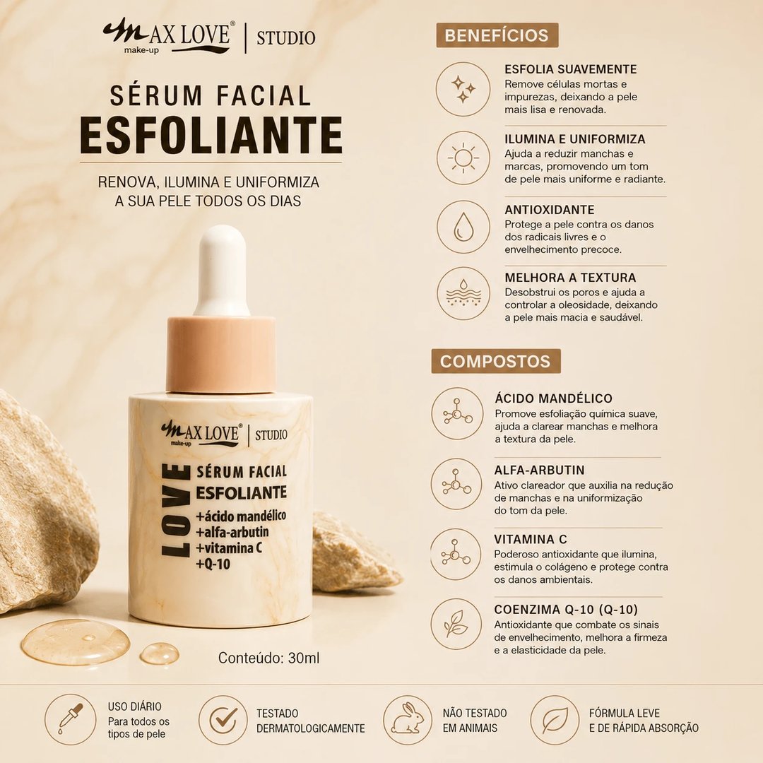 Serum facial esfoliante 30ml | Loja Chrysdape (2)