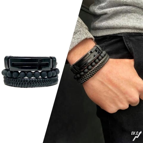 Pulseira couro masculina | Linqui
