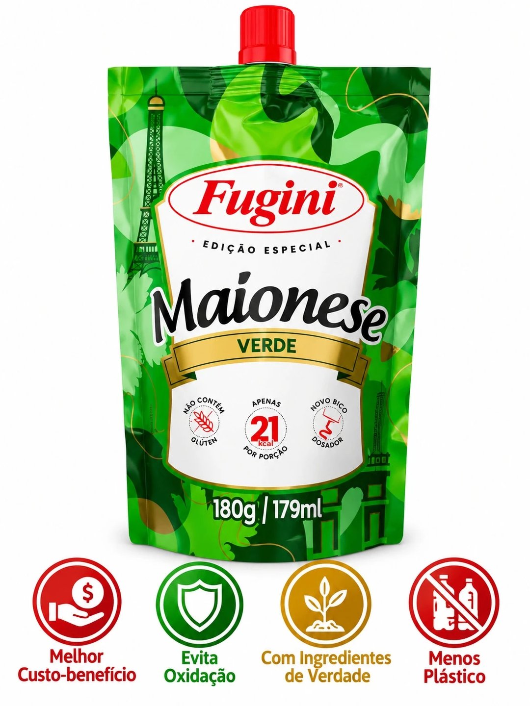 SACHE BICO FUGINI MAIONESE VERDE 32X180G | Central de Negócios B2B