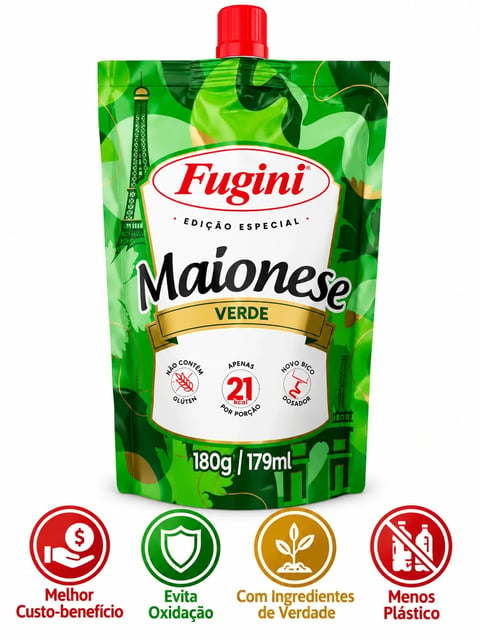 SACHE BICO FUGINI MAIONESE VERDE 32X180G | Central de Negócios B2B