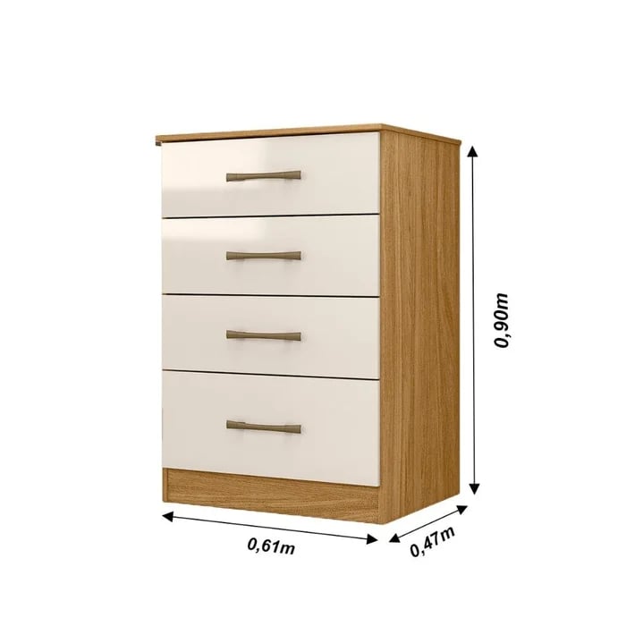 Cômoda Moval MS913 com 4 Gavetas | ELETRO KIT (2)