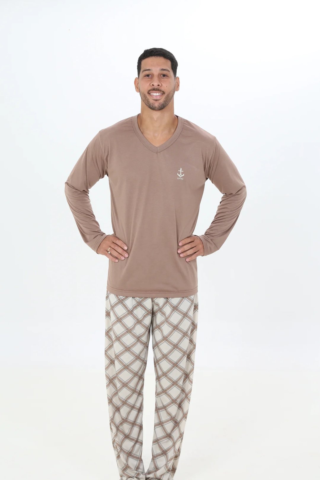 PIJAMA MASCULINO MALHA FRIA CORES VARIADAS | Gatto Style