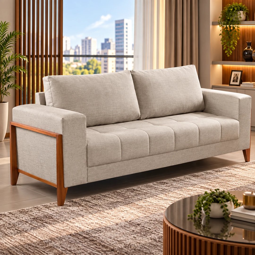 Sofá L & A Estofados Living Miami | ELETRO KIT
