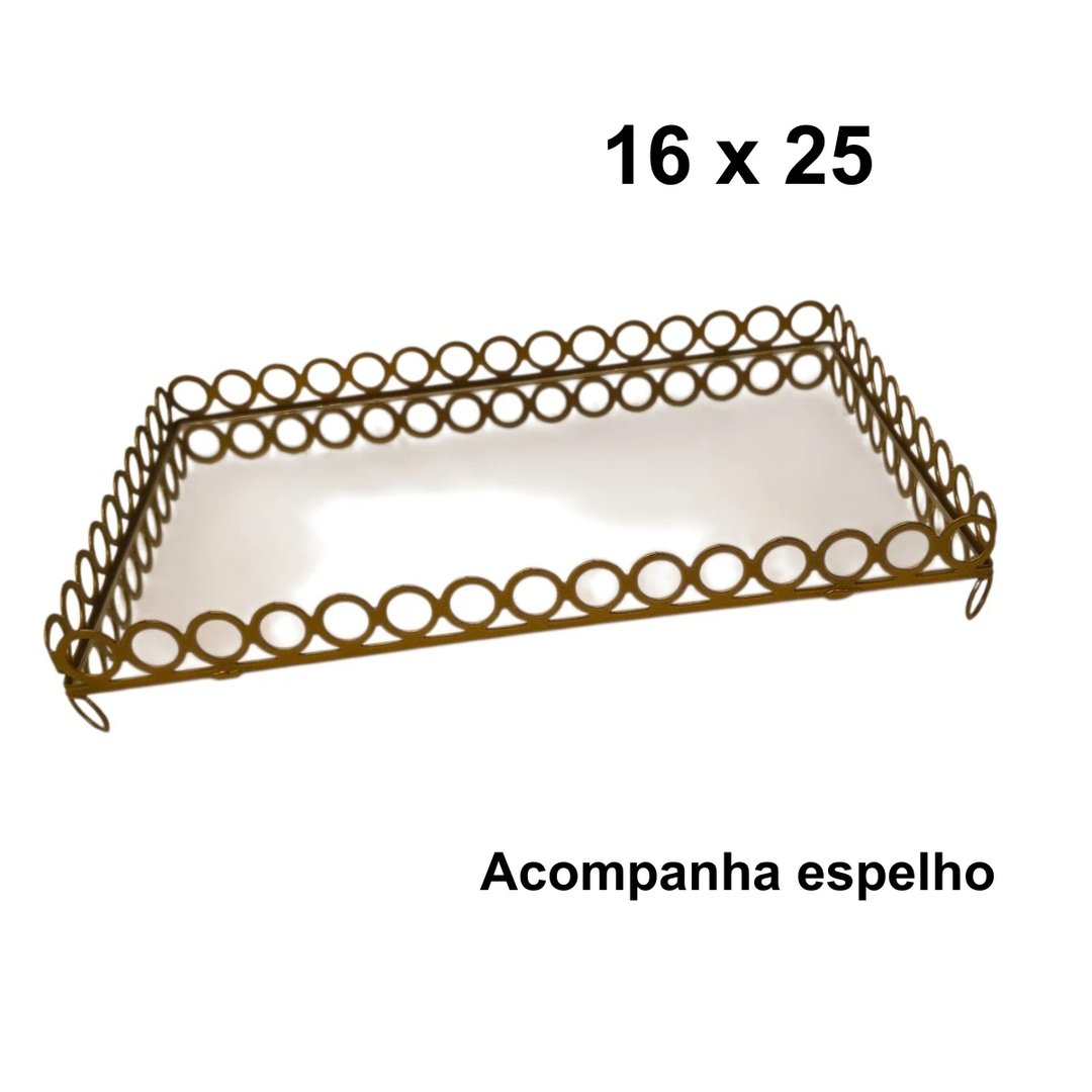 BANDEJA RETANGULAR GRANDE ARGOLA SEM CHAPA | ART'S FERRO