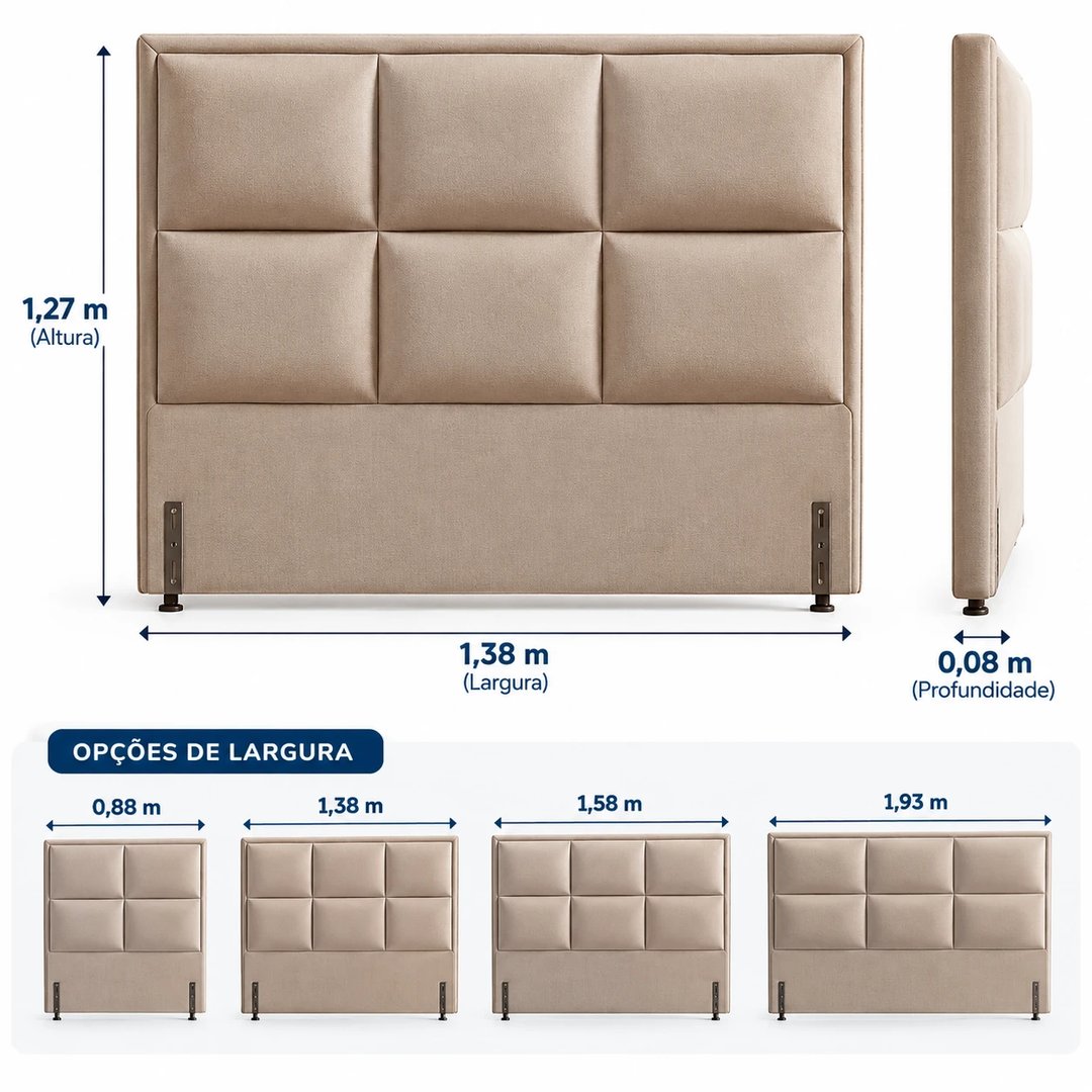 Cabeceira KR Móveis Charm | ELETRO KIT (2)