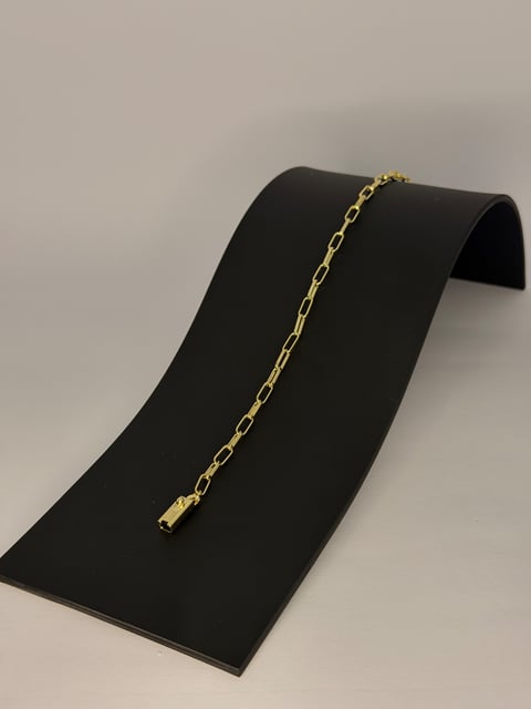 Pulseira tijolinho alongado 4mm (fecho gaveta) | X1joias