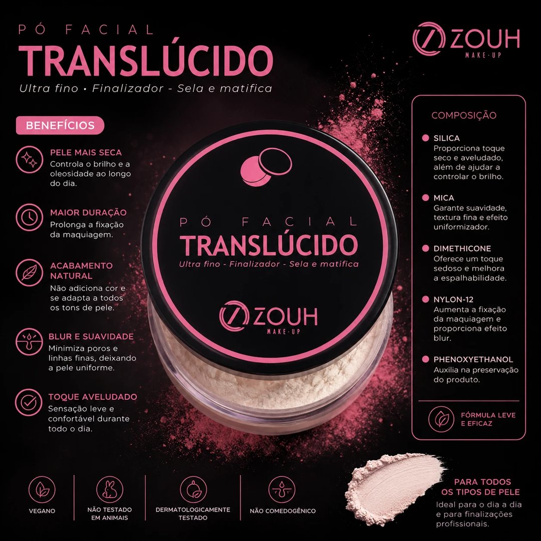 Pó solto translucido 15g | Loja Chrysdape